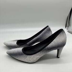 Lori Goldstein Collection Novelty Pumps Size 11 M Zebra Print Leather